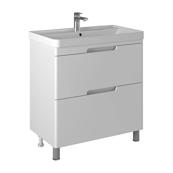 Тумба с раковиной Briz Маре 80 белый глянец