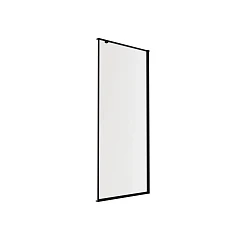 Душевая боковая стенка Knotlor Shell Crystal 90*200 профиль черный матовый