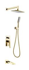 Душевой комплект Boheme Venturo 384-2 с изливом золото