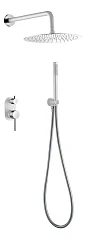 Душевой комплект Boheme Uno 464-WCR белый матовый/хром
