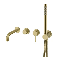 Смеситель Boheme Uno 464-3-MG для ванны и душа скрытый монтаж золото матовое