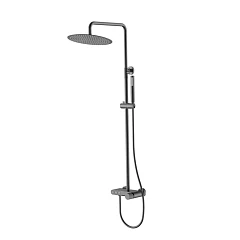 Душевая стойка Boheme Stick 128-GM.3 с изливом графит, ручка Linea