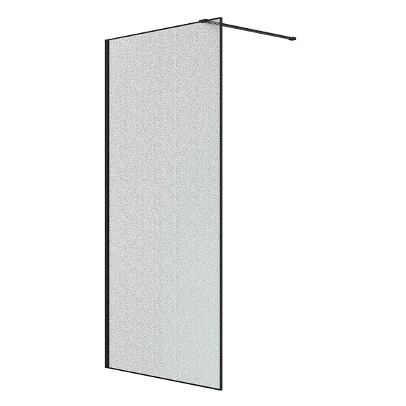 Душевая перегородка Niagara Nova Walk-in NG-781-12BLACK 120х200 L/R эффект битого стекла