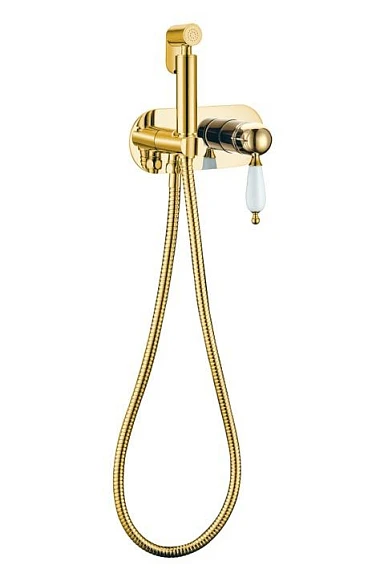 Гигиенический душ со смесителем Boheme Imperiale 425 скрытый монтаж золото