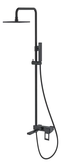 Душевая стойка Boheme Q 148-BB с изливом черная матовая