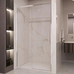 Душевая дверь в нишу Vincea Stella 150*200 стекло прозрачное профиль хром без поддона