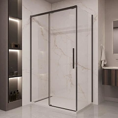 Душевой уголок Vincea Stella 150*80 профиль черный матовый без поддона