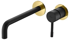 Смеситель Boheme Uno 465-BG для раковины скрытый монтаж черный матовый/золото