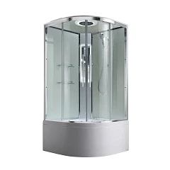 Душевая кабина AvaCan EM5010 100x100x220 прозрачная с LED-подсветкой и гидромассажем