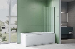 Шторка на ванну Aquatek AQ.BS.080.2GM 80*150 L/R профиль вороненая сталь стекло