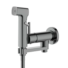 Гигиенический душ со смесителем Aquatek Ника AQ1819BGM скрытый монтаж вороненая сталь