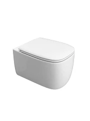 Подвесной унитаз Cezares Comfort-Tor 37*52,5 безободковый с системой смыва Торнадо с крышкой-сиденьем микролифт Slim