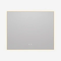 Зеркало Vincea VLM-4F100BG-2 100*80 с led-подсветкой и функцией антизапотевания брашированное золото