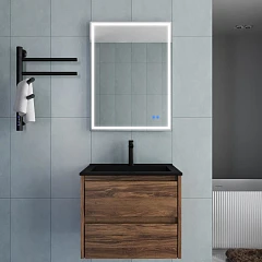 Комплект мебели Vincea Gio 60 дуб чарльстон (черная раковина)