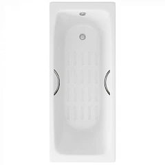 Чугунная ванна Delice Biove 170х75 с ручками и с антискользящим покрытием