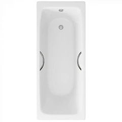 Чугунная ванна Delice Biove 170х75 с ручками (комплект)