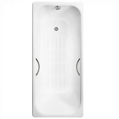 Чугунная ванна Delice Aurora 160х75 с отверстиями под ручки и антискользящим покрытием