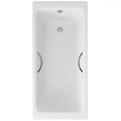 Чугунная ванна Delice Parallel 160х70 с ручками (комплект)