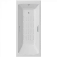 Чугунная ванна Delice Camelot 180х80 с отверстиями под ручки и антискользящим покрытием