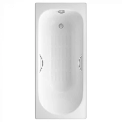 Чугунная ванна Delice Grace 170х70 с отверстиями под ручки и антискользящим покрытием