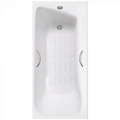 Чугунная ванна Delice Continental Plus 150х70 с отверстиями под ручки и антискользящим покрытием