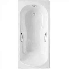 Чугунная ванна Delice Haiti Luxe 170х80 с отверстиями под ручки и антискользящим покрытием