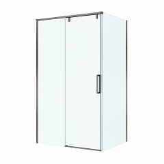 Душевой уголок BelBagno Soft Close 110*90*200 профиль оружейная сталь без поддона
