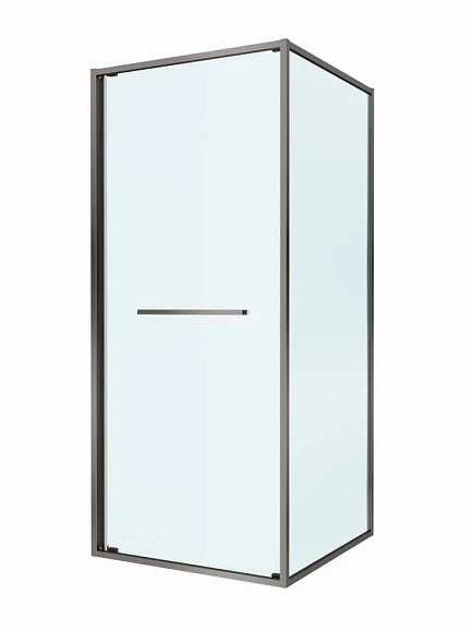 Душевой уголок Cezares Lux 80*80*195 профиль оружейная сталь без поддона