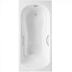 Чугунная ванна Delice Haiti Luxe 180х80 с ручками и антискользящим покрытием (комплект)