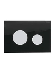 Клавиша смыва Cezares Lux LUX-GN-01-C черное стекло/хром