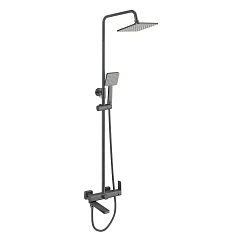 Душевая стойка Fmark FS8745-22Q с изливом графит