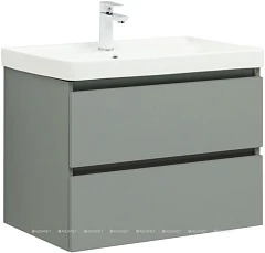 Тумба с раковиной Aquanet Вега 2.0 70 цвет мисти грин  2 ящика