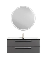 Комплект мебели Cezares Эко-Кер-Н/Eco-Cer-N 120 темно-серый матовый (раковина CZR-8073-120, ручки сатин)