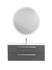 Комплект мебели Cezares Эко-Кер-Н/Eco-Cer-N 120 темно-серый матовый (раковина CZR-8073-120, ручки серые)