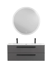 Комплект мебели Cezares Эко-Кер-Н/Eco-Cer-N 120 темно-серый матовый (раковина CZR-8073-120-1-2, ручки черные)