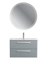 Комплект мебели Cezares Эко-Кер-Н/Eco-Cer-N 80 серо-голубой матовый (раковина CZR-8073-80, ручки сатин)