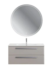 Комплект мебели Cezares Эко-Кер-Н/Eco-Cer-N 100 серо-бежевый матовый (раковина CZR-8095-100, ручки серые)