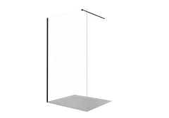 Душевая перегородка Aquatek Walk-in AQ.WI.090.1BL 90*200 с держателем L/R профиль черный матовый без поддона