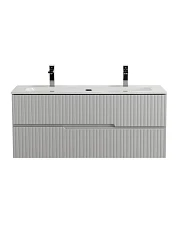 Тумба с раковиной Cezares Дуэт-Н/Duet-N 120 серая жемчужная (раковина CZR-8073-120-1-2)