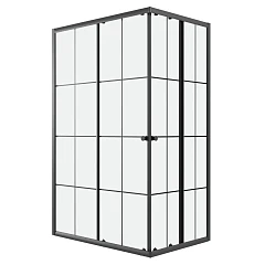 Душевое ограждение Niagara Eco NG-1018-14QKL 100х80х190 черный профиль, клетка 1 место (без поддона)