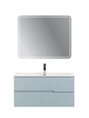 Комплект мебели Cezares Дуэт-Н/Duet-N 100 голубой жемчужный (раковина CZR-8073-100)