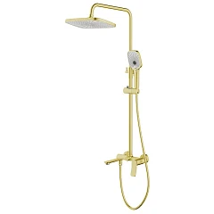 Душевая стойка Azario Escaro/Эскаро AZ-K2374MG с изливом золото матовое