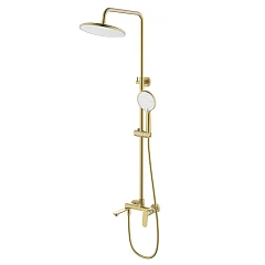 Душевая стойка Azario Alanti/Аланти AZ-K2332MG с изливом золото матовое