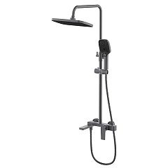 Душевая стойка Azario Arida/Арида AZ-K2354GR с изливом серый графит