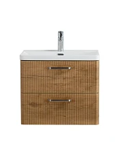 Тумба с раковиной BelBagno Дуэ/Due 60 Rovere Nature, ручки атласный никель