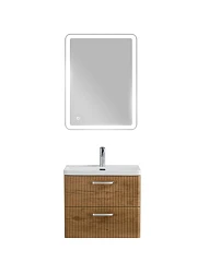 Комплект мебели BelBagno Дуэ/Due 60 Rovere Nature, ручки хром полированный