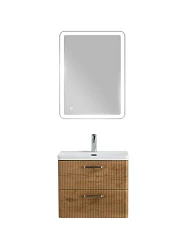 Комплект мебели BelBagno Дуэ/Due 60 Rovere Nature, ручки атласный никель