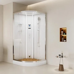 Душевая кабина Esbano ESKOPA100CR-ST 100х100х217 с Led-подсветкой и парогенератором