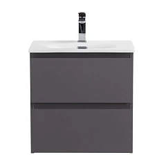 Тумба с раковиной BelBagno Крафт/Kraft 39 50 подвесная темно-серая матовая (раковина BB-8099-3-50)