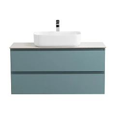 Тумба с раковиной BelBagno Крафт/Kraft 100 голубая матовая со столешницей Bianco Opaco